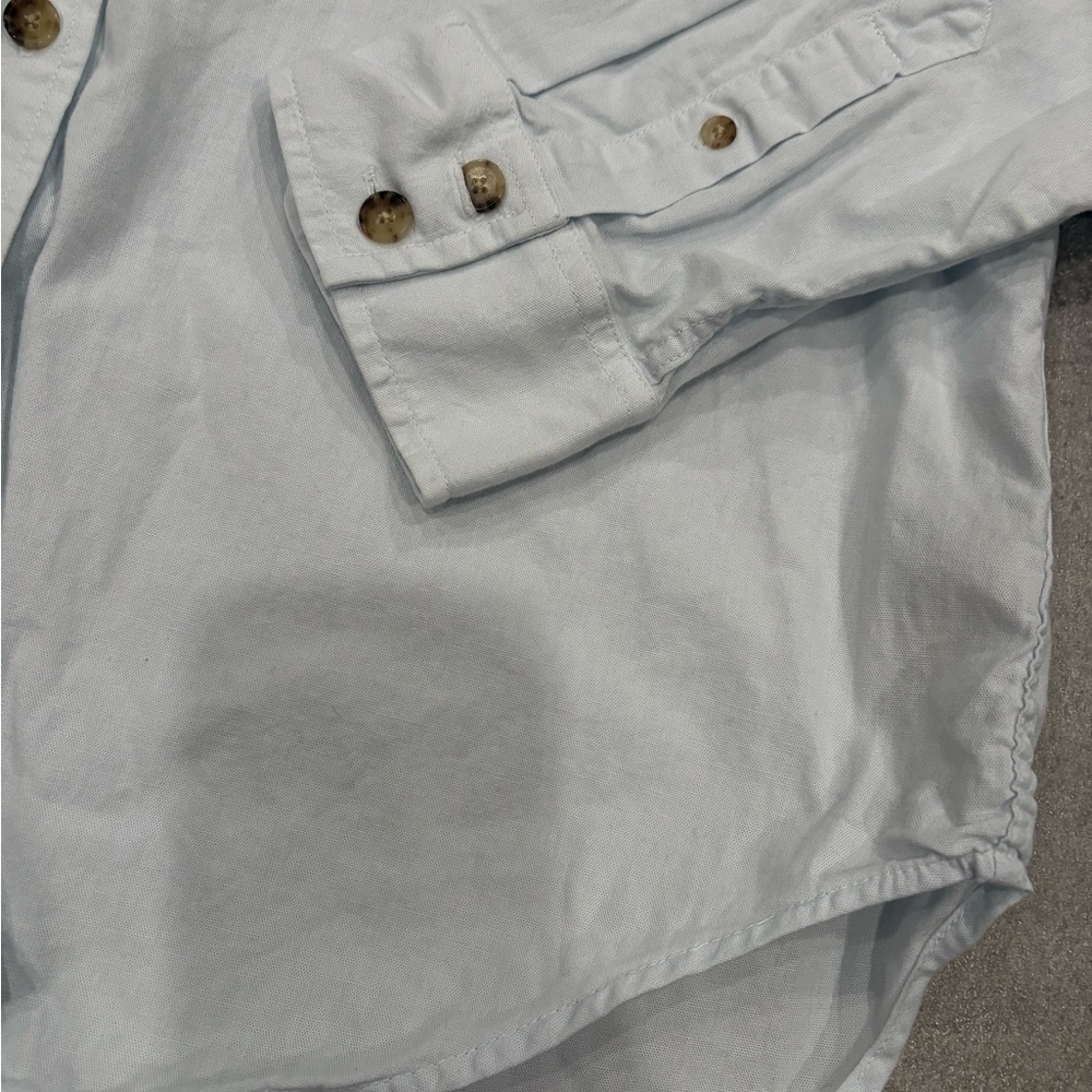 Denim Forum Light Blue Casual Button Down Shirt - Picture 2 of 6